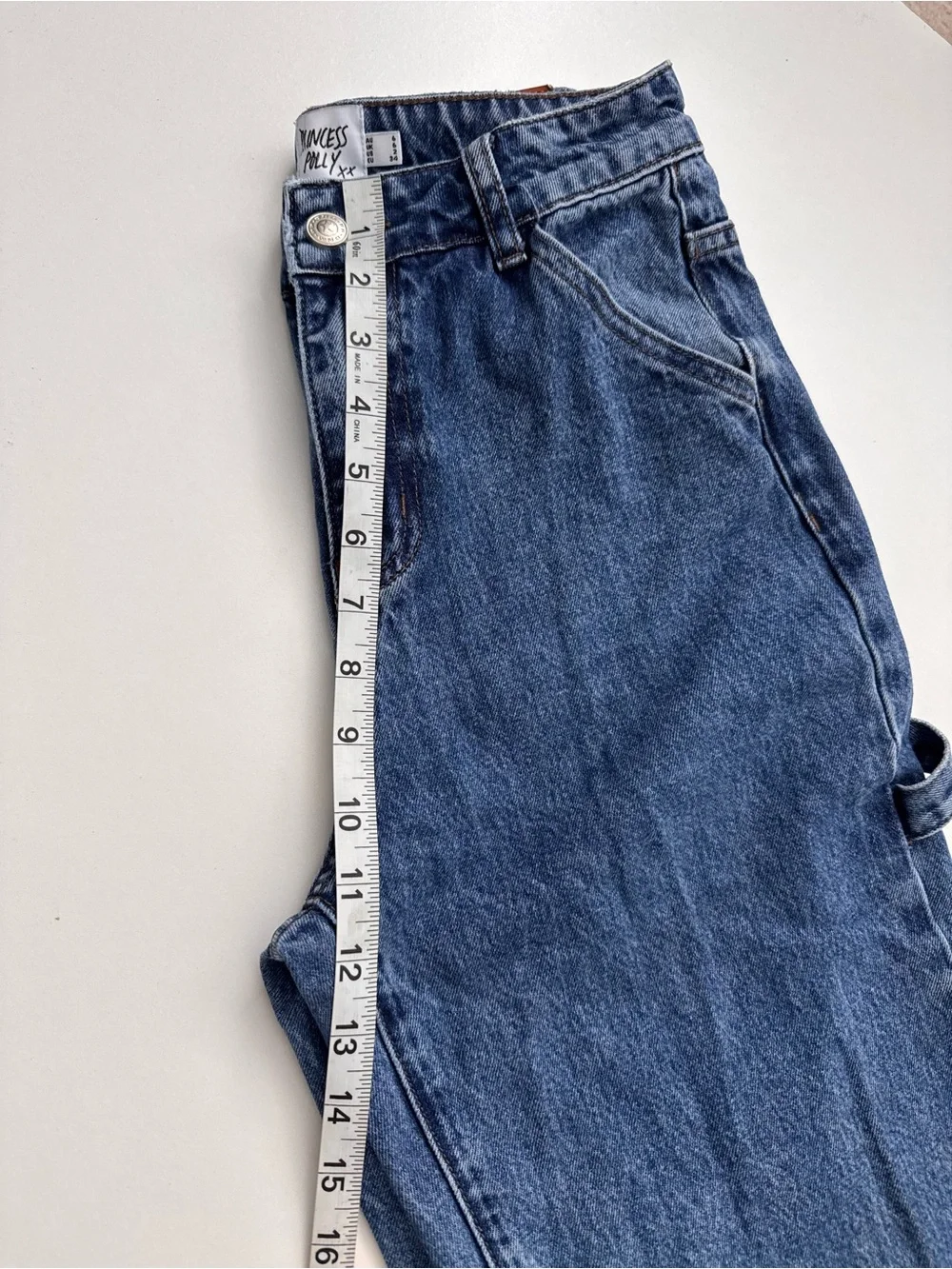Princess Polly Wide Leg Carpenter Jeans Size AU 6 / US 2